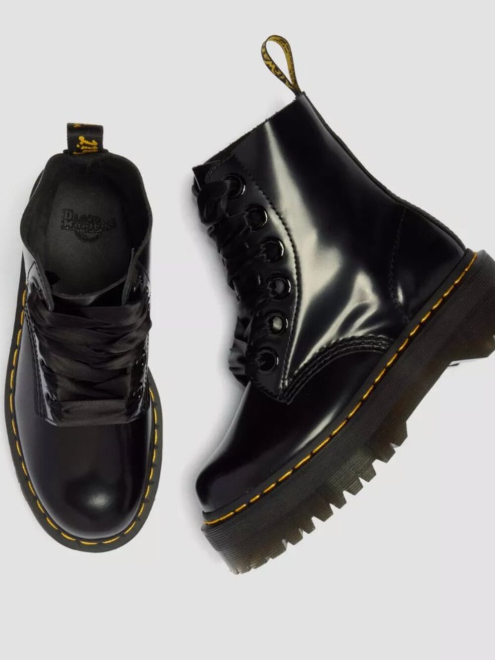Dr. Martens Molly Leather Platform Boots (Like new!) - Picture 5 of 7
